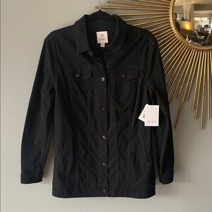 LuLaRoe Black Soft Denim Jaxon Jacket